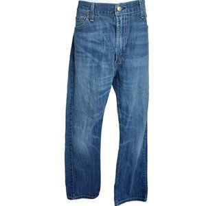 Levis Mens 513 Jeans 38x30 Blue Denim Pants 100% Cotton Accent Stitching
